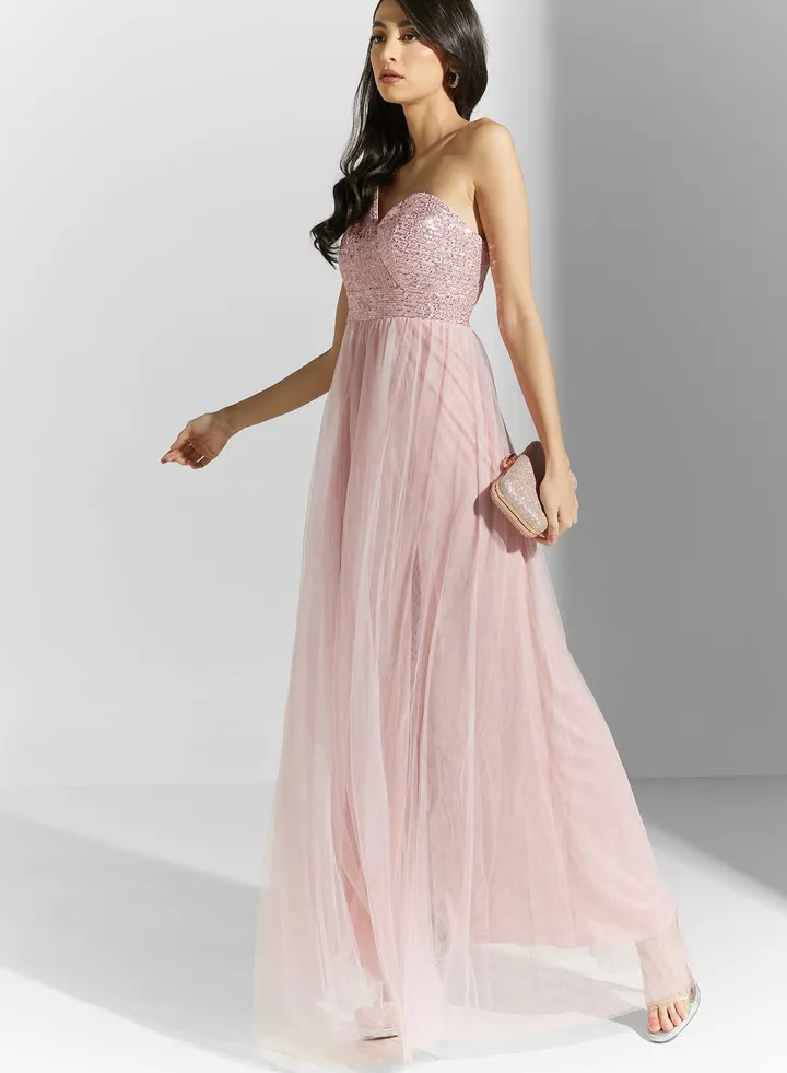 One Shoulder Tulle Dress