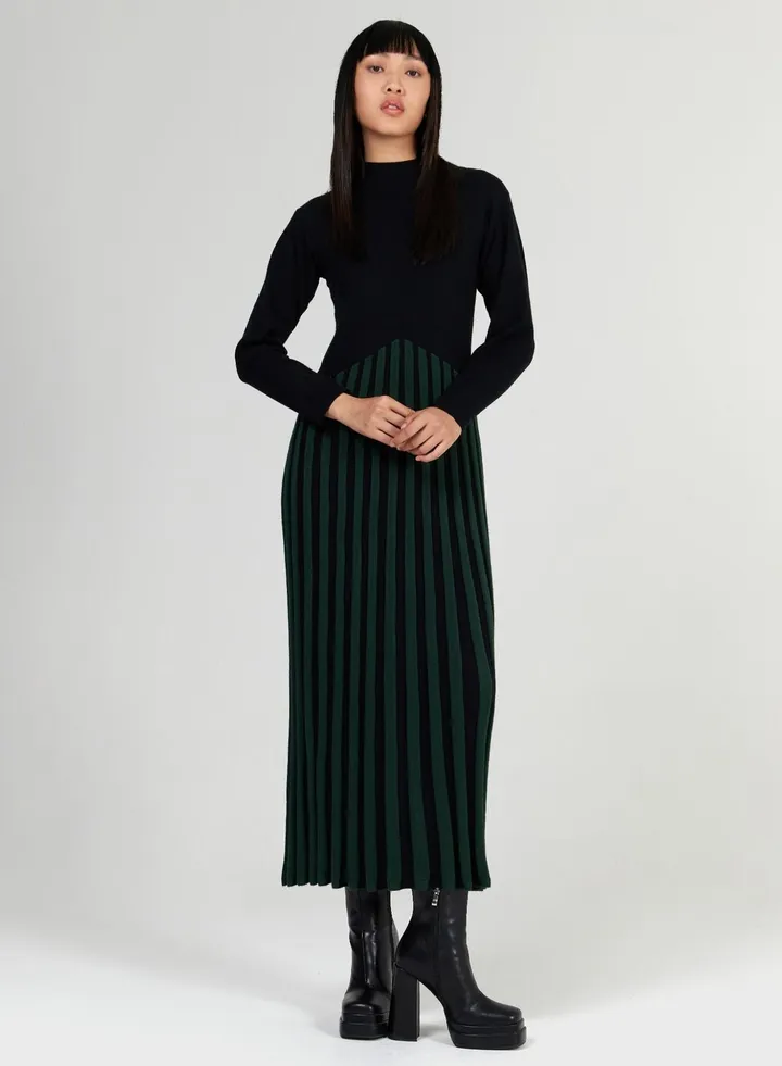 Pleated Maxi Dress