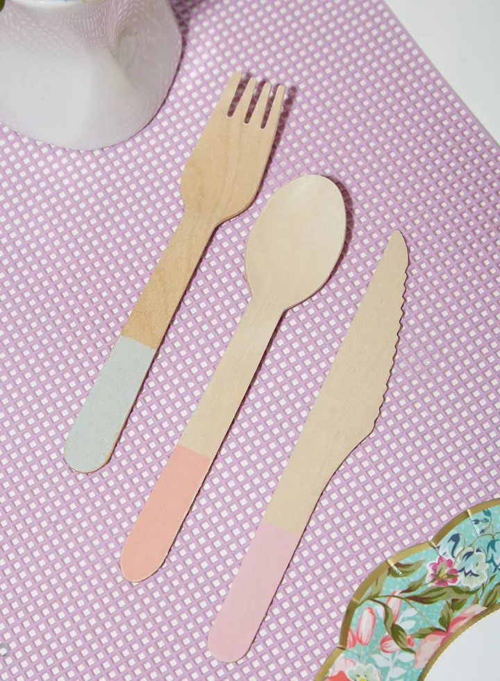 We Heart Pastels Wooden Cutlery, 36Pk.