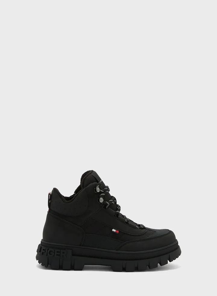 Kids High Top Lace Up Boots