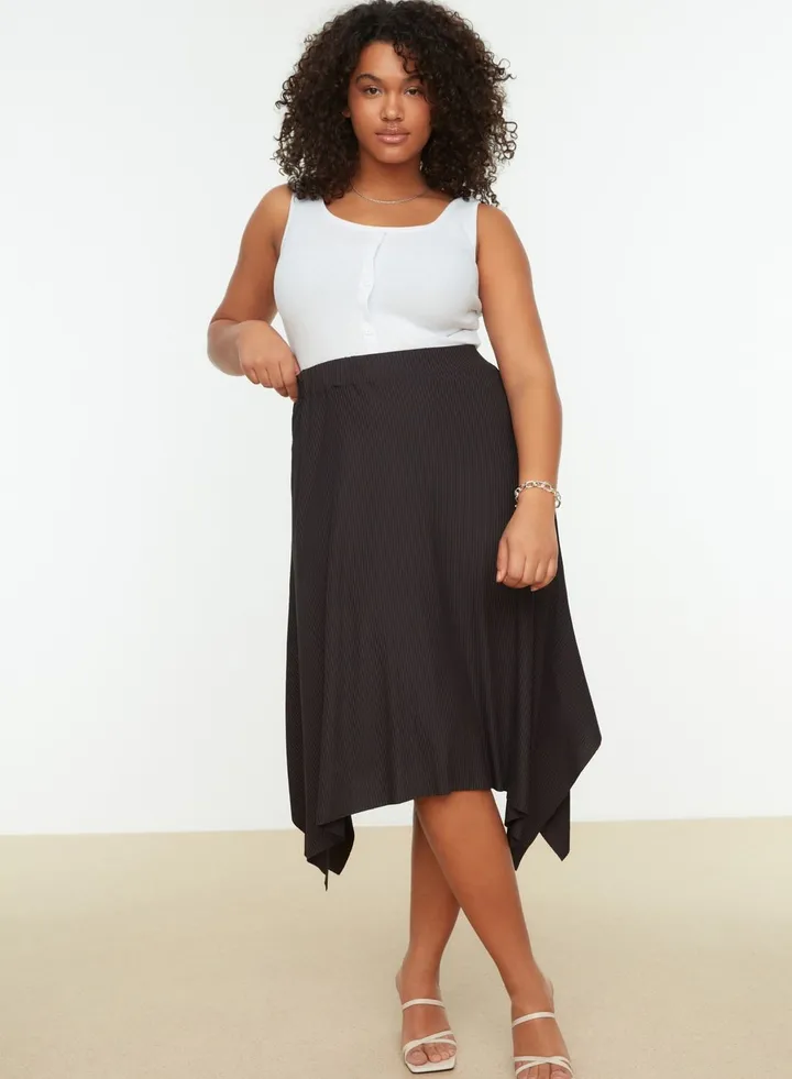 Asymmetric High Waist Skirt