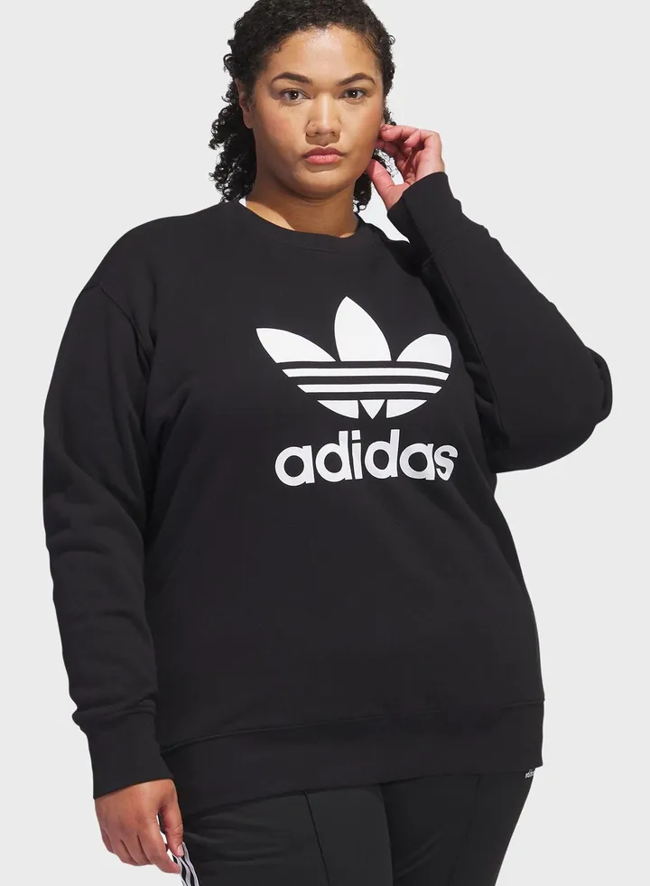 Trefoil Round Neck Sweatshirt