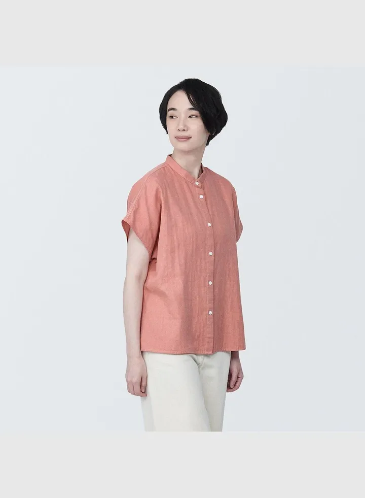 Kapok Blend Double Gauze Short Sleeve Shirt