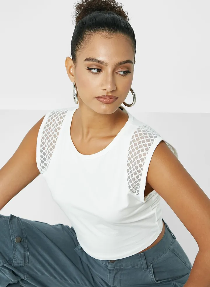 Mesh Detail T-Shirt