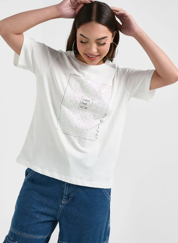 Embellished Graphic T-Shirt