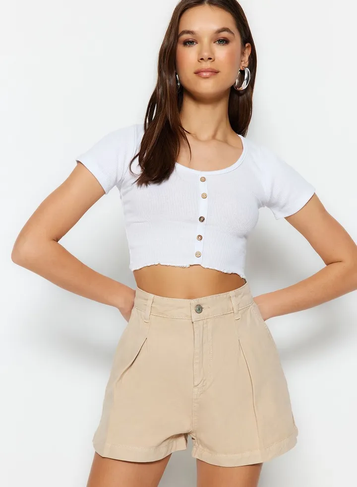 High Waist Denim Shorts