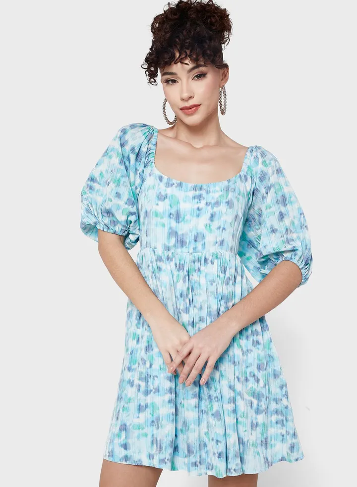 Floral Print Tiered Dress