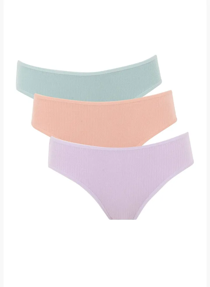 Woman 3 Pieces Woman Brief Underwear Package Slip