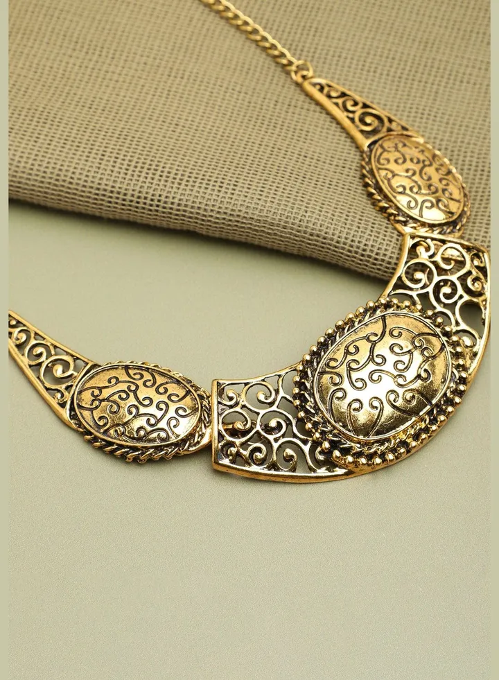 Gold Plated Party Designer Stone Necklace For Women