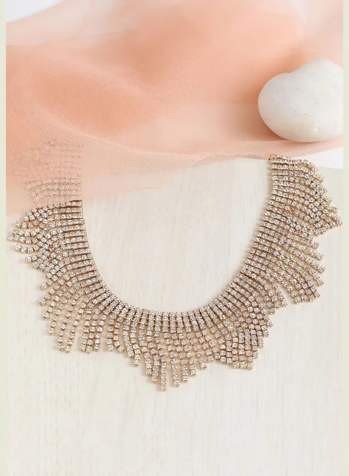 Gold Plated Party Designer Stone Necklace For Women
