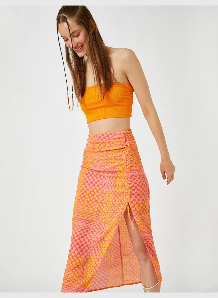 Midi Skirt Shirred
