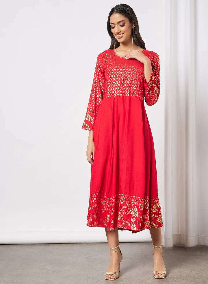 Elegant Printed Jalabiya