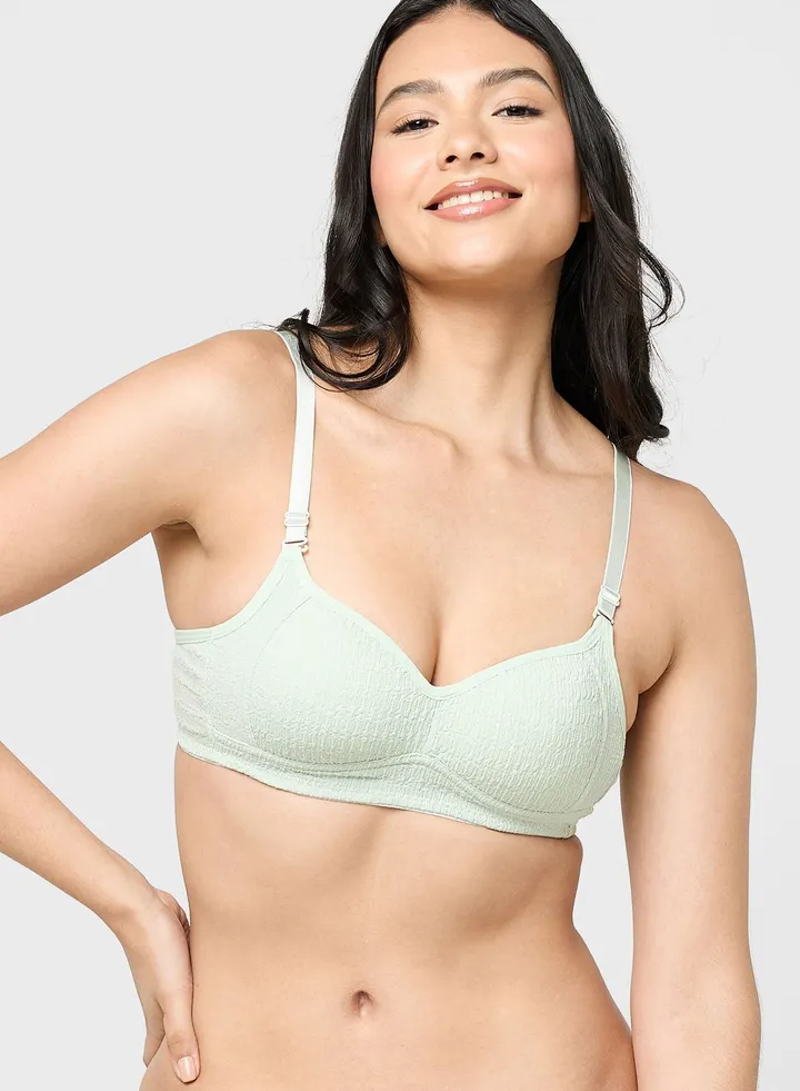 Textured T-Shirt Bra
