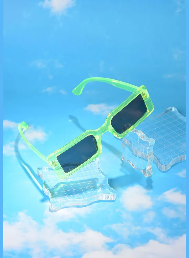 Women Black Lens Green Sports Sunglasses