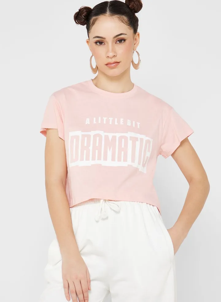 Crew Neck Graphic T-Shirt