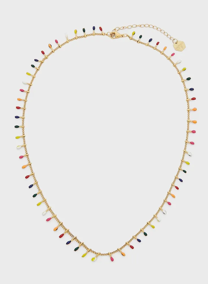 Koko Rainbow Tube Necklace
