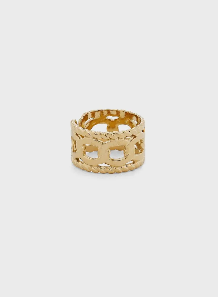 Electra Twist Chain Design Ring