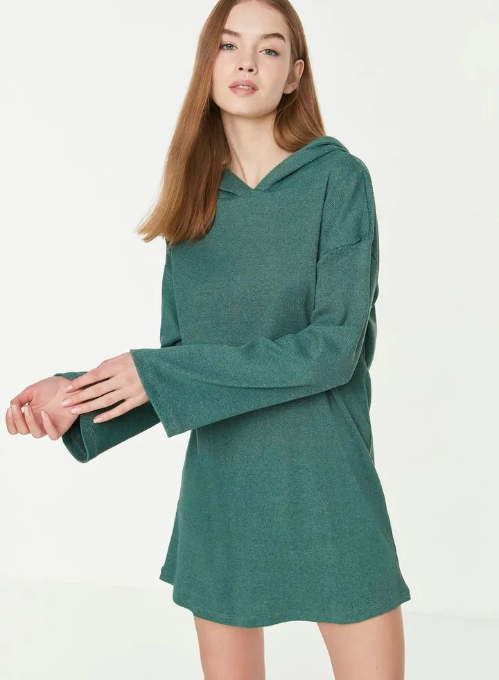 Knitted Hooded Dress