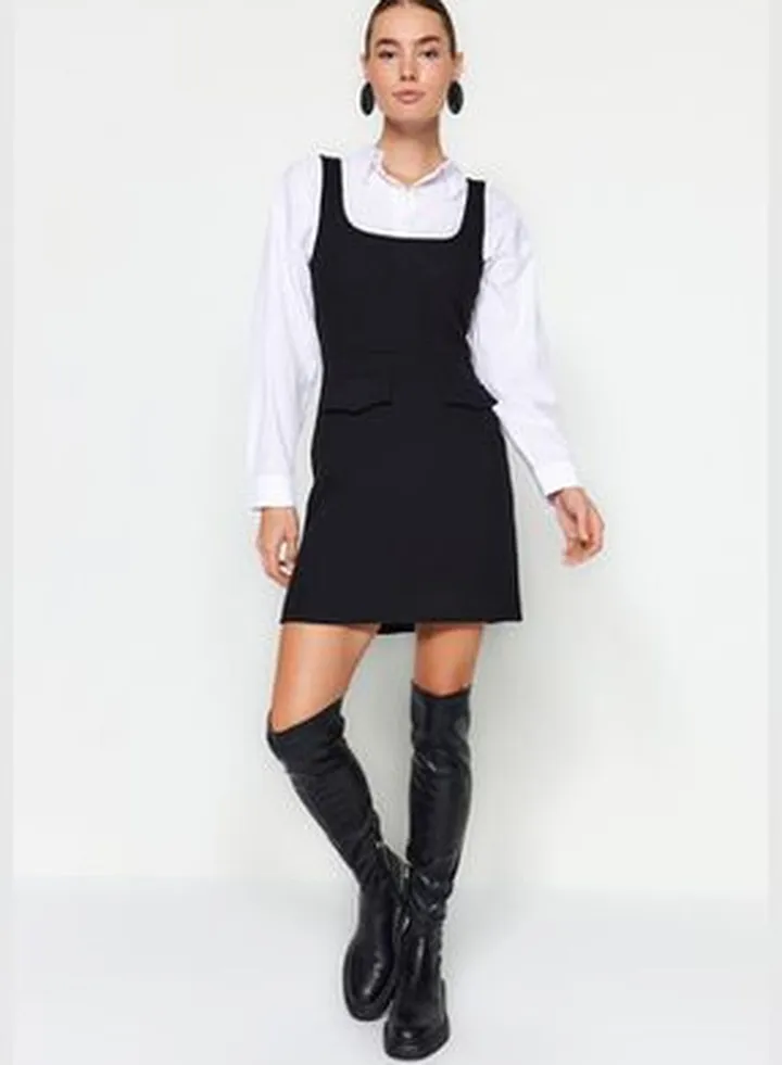 Black Woven Dress TWOAW24EL00669