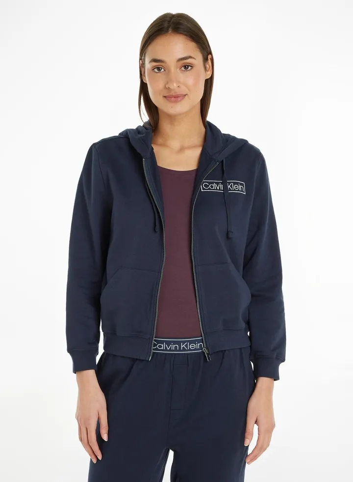 Logo Zip Through Hoodie