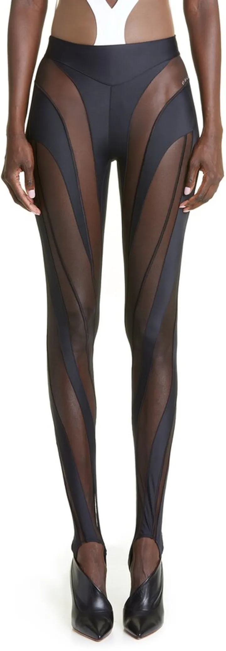 Illusion Mesh Cutout Bodysuit