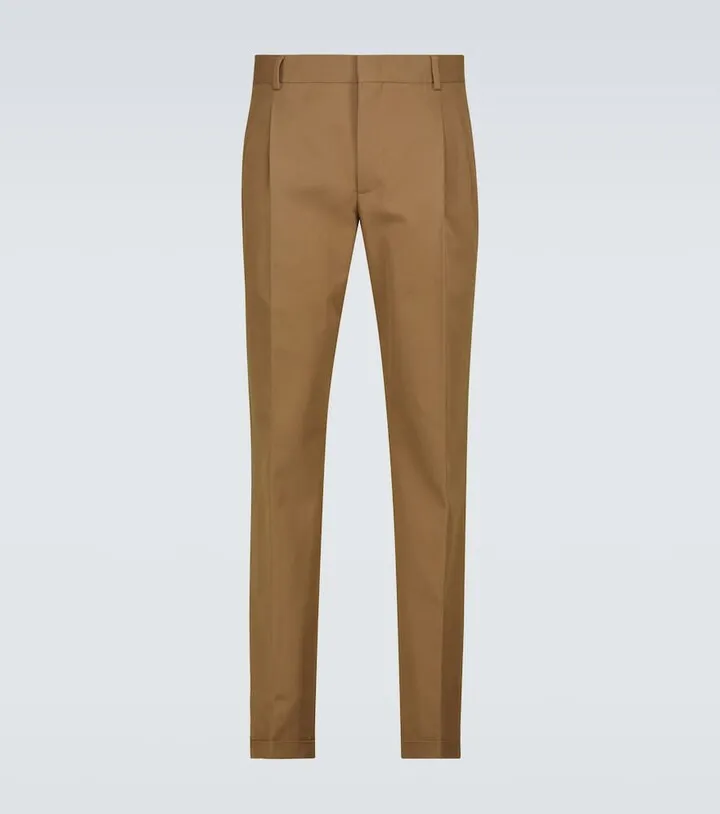 Straight-fit cotton pants