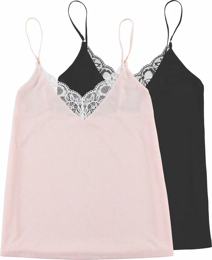 Lace Trim Camisole - Pack of 2