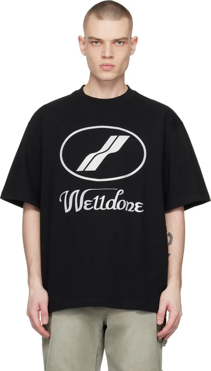 We11done Black Crewneck T-Shirt