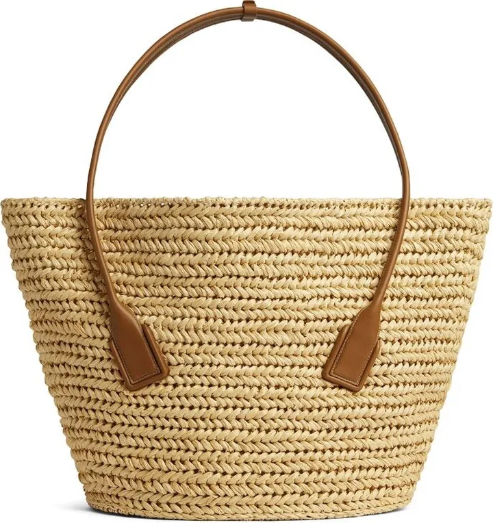 Bottega Veneta Large Raffia Arco Basket Bag