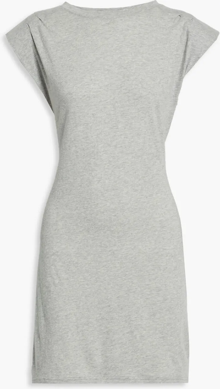 Mélange cotton-jersey mini dress
