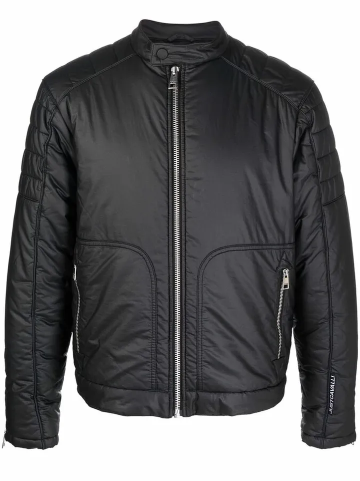 Quilted-Finish Bomber Jacket