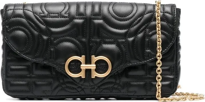 FERRAGAMO- Gancino Quilting Leather Mini Bag