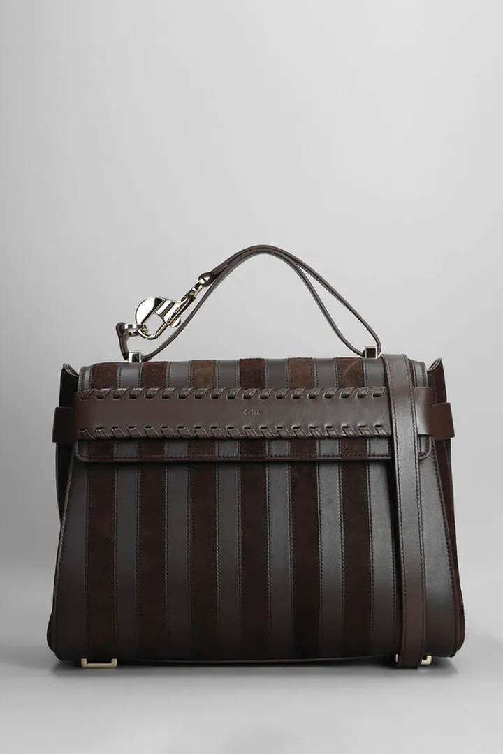 Nacha Hand Bag In Brown Leather