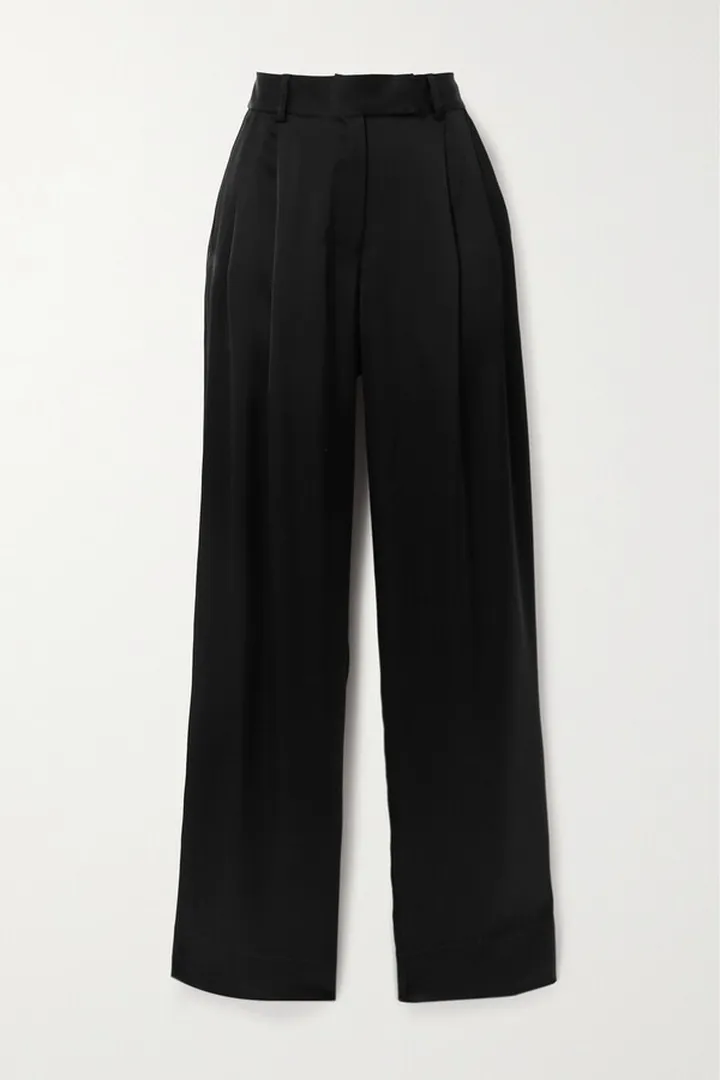 ESSE Studios - Satin Straight-leg Pants - Black
