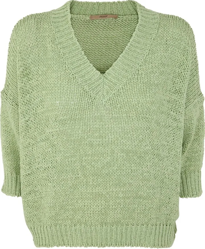 Short Sleeve Boxy V-neck Pullover
