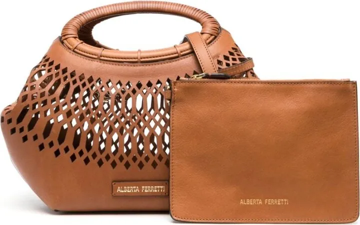 Perforated Leather Tote Bag