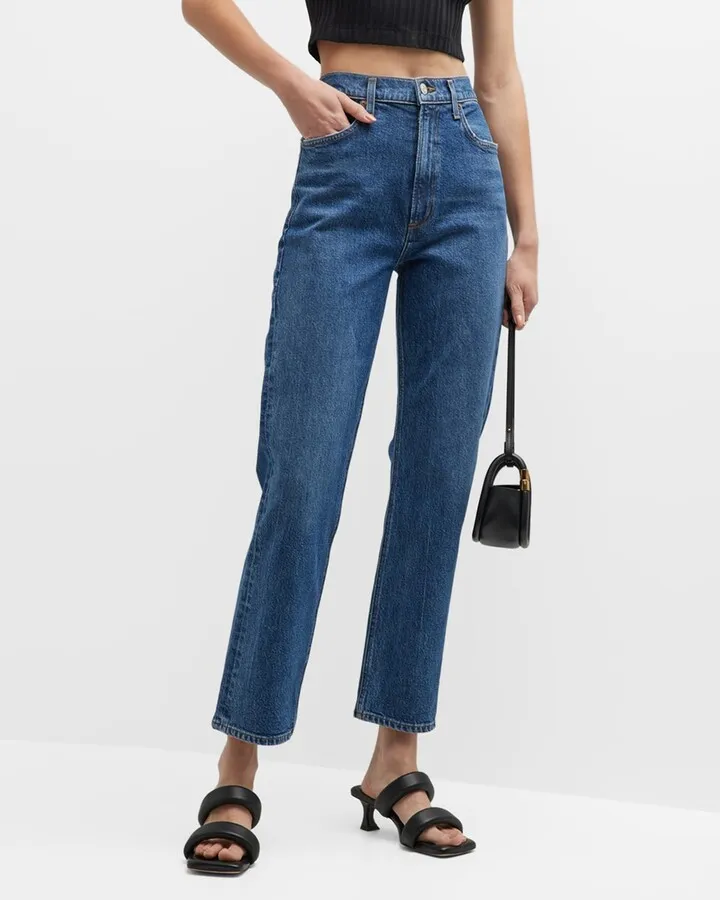 Stovepipe High Rise Straight Jeans