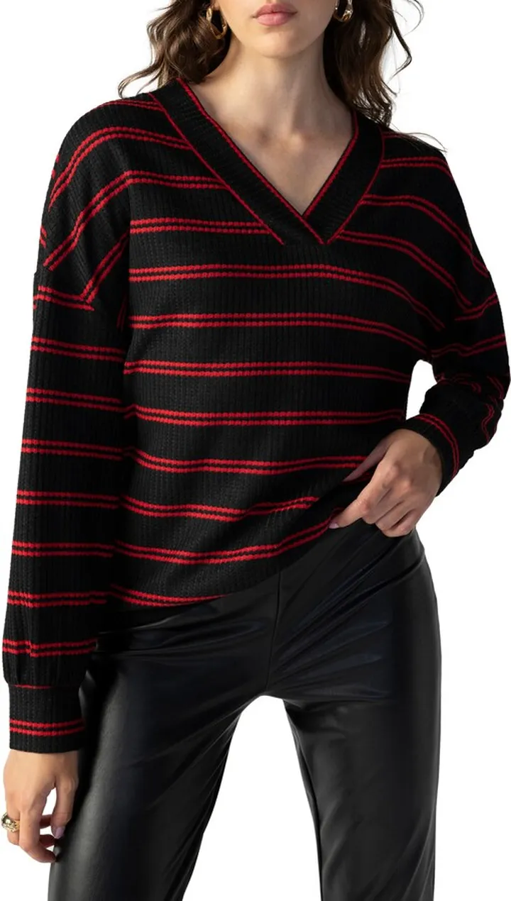 Waffle Knit Tunic Top