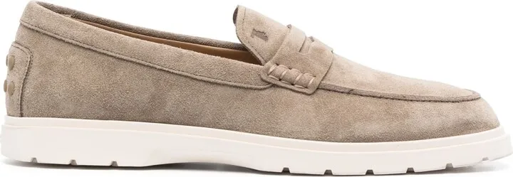 Slipper suede loafers