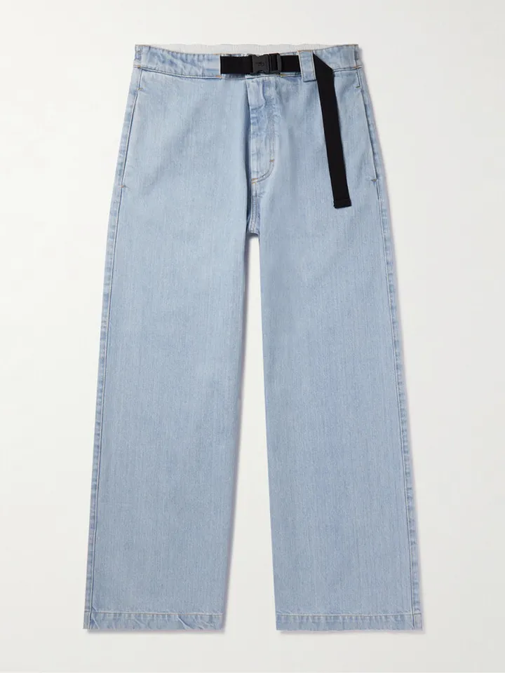+ JWA Wide-Leg Belted Denim Jeans