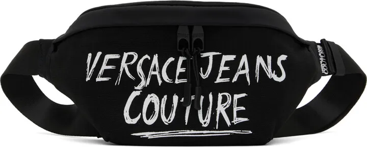 Versace Jeans Couture Black Zip Belt Bag