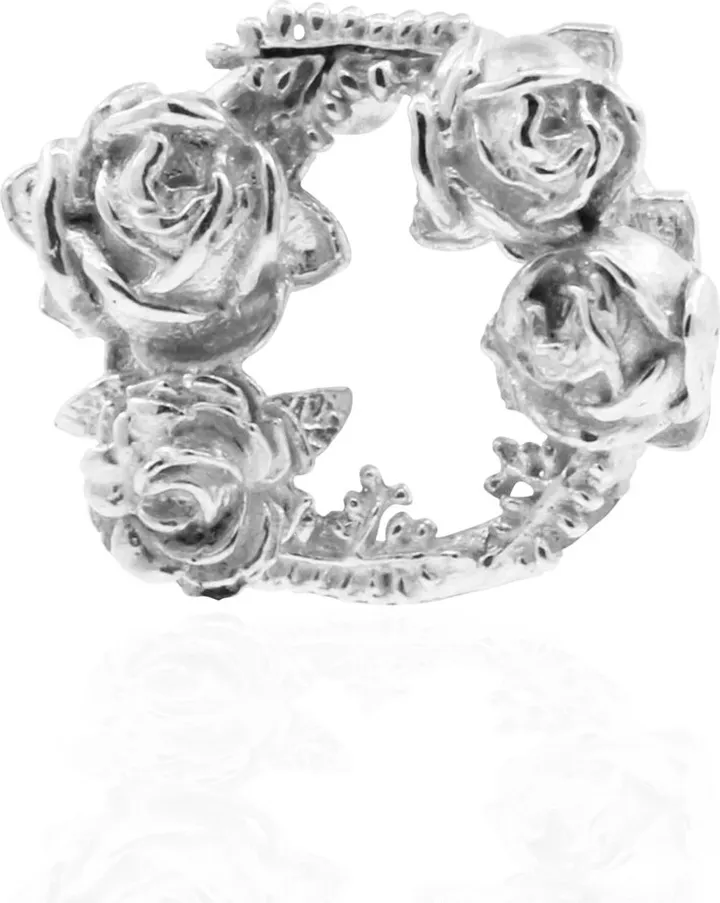 Lee Renee - Rose Halo Lapel Pin Silver