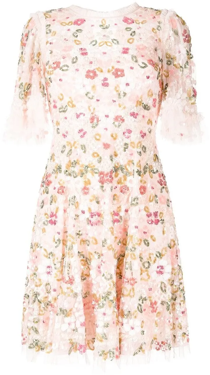 Sequin-Embellished Mini Dress