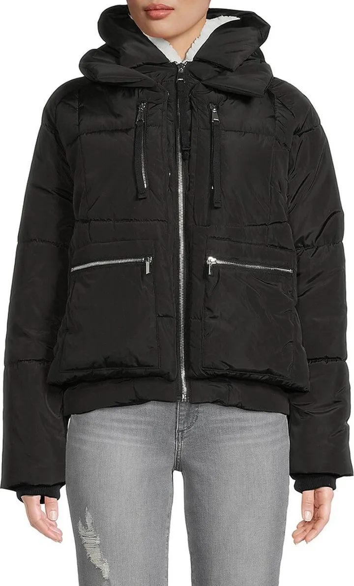 Faux Fur-Lined Double-Layer Jacket