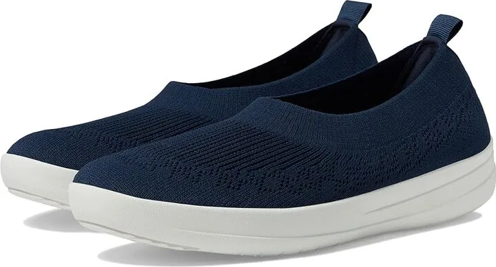 FitFlop Uberknit Slip-On Ballerina (Midnight Navy) Women's Slip on Shoes