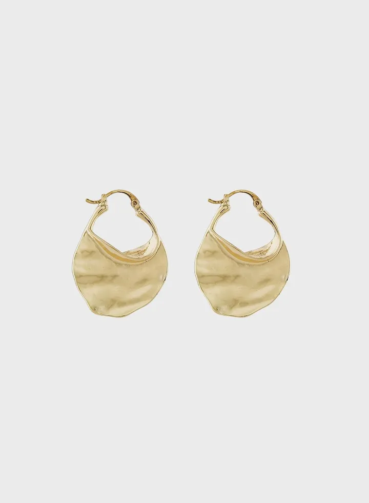 Hammered Hoop Earrings