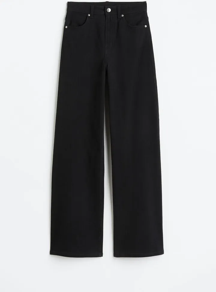 Wide-leg Twill Pants