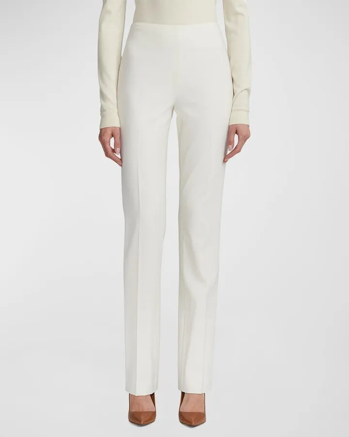 Alandra Straight-Leg Wool Pants