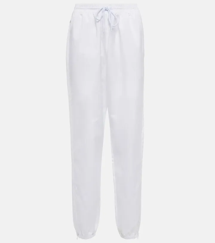 Zip-cuff high-rise sweatpants