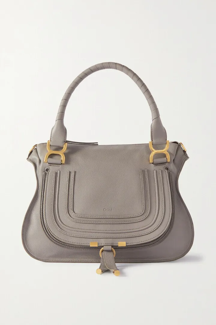Chloé - + Net Sustain Marcie Medium Textured-leather Tote - Gray
